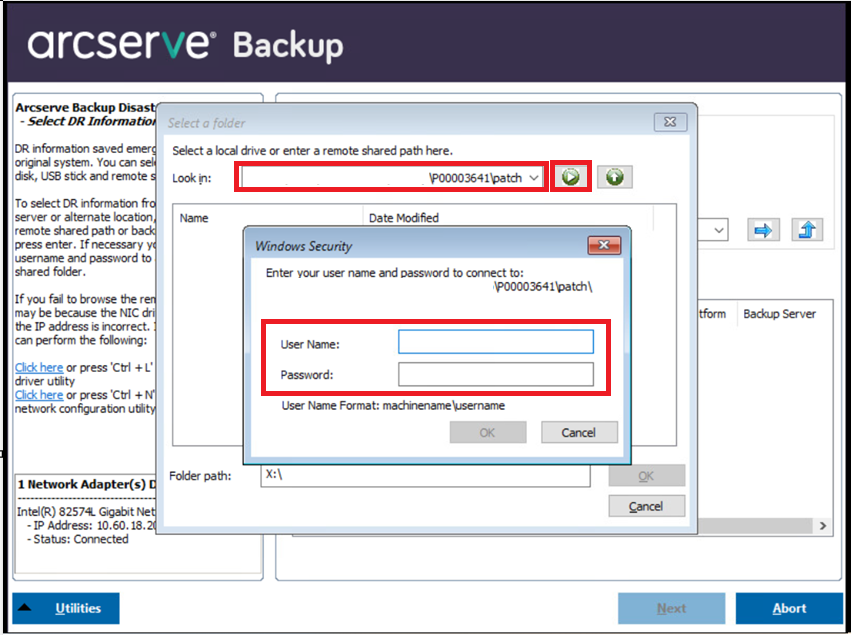 P00003641 | Arcserve Backup 19.0 | Disaster Recovery fails to read the ...